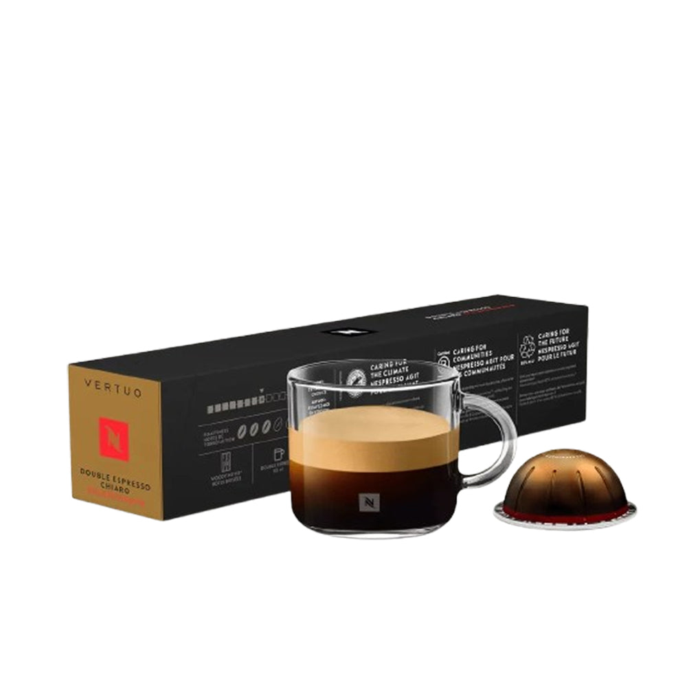 Nespresso Vertuo Compatible - Double Espresso Chiaro Decaffeinato - 10 Capsules