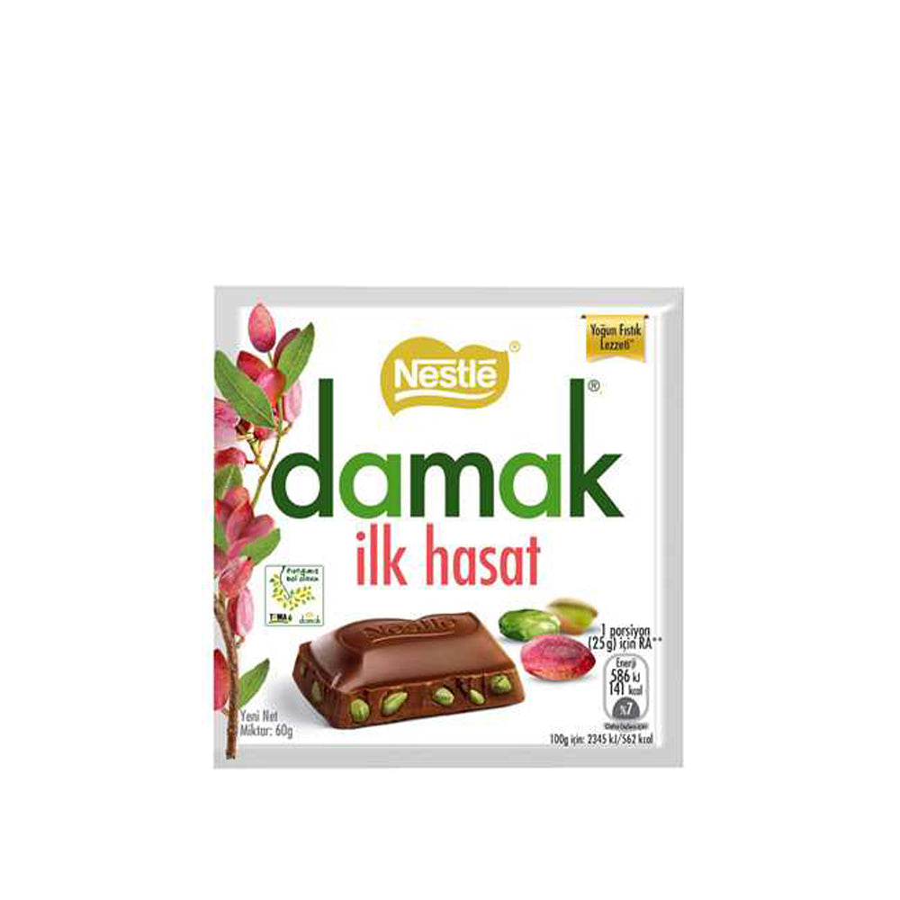 Nestle Damak İlk Harvest Milk Chocolate with Pistachio Milk Chocolate - 60g