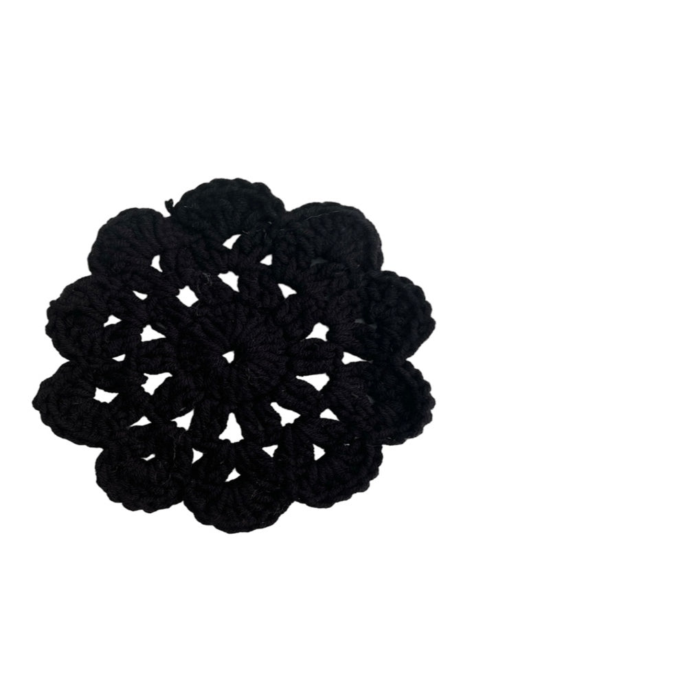 Nana's - Vintage Style Crochet Coasters - Black