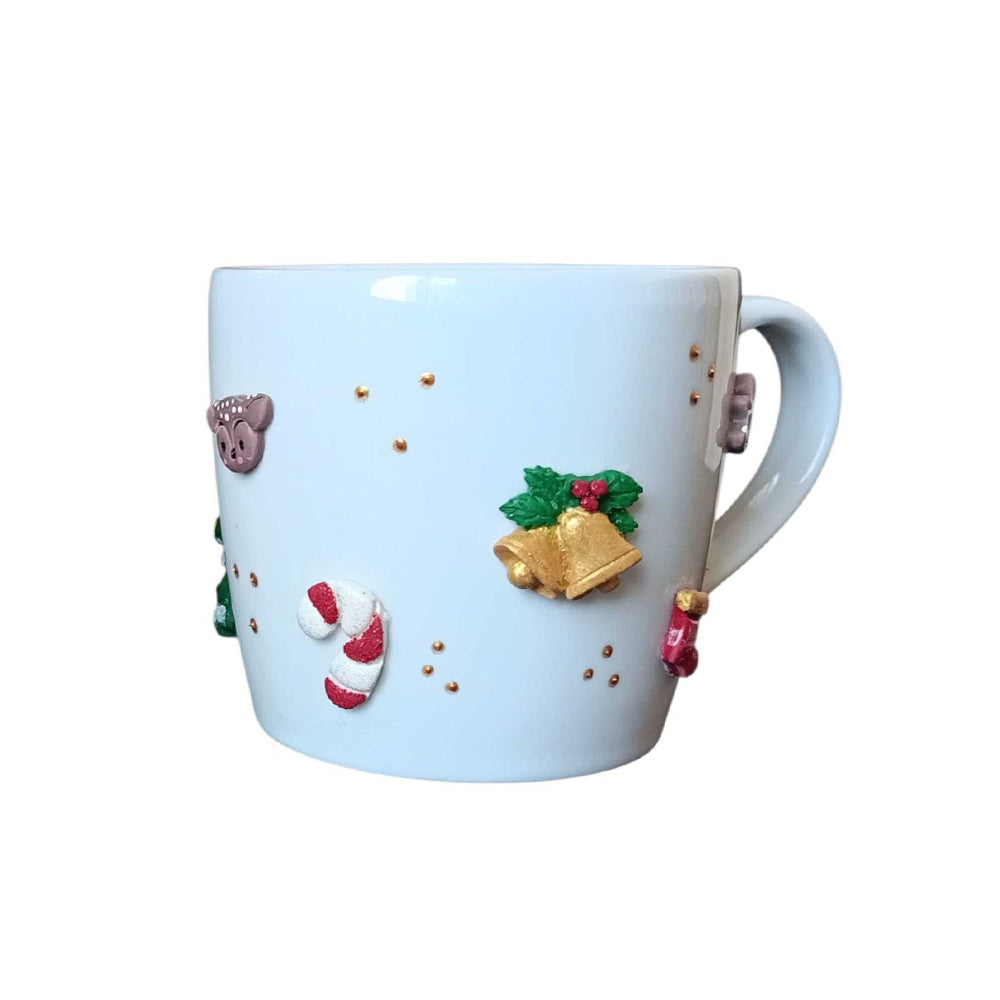 Porcelain Mug - Christmas Tree - White - 400ml