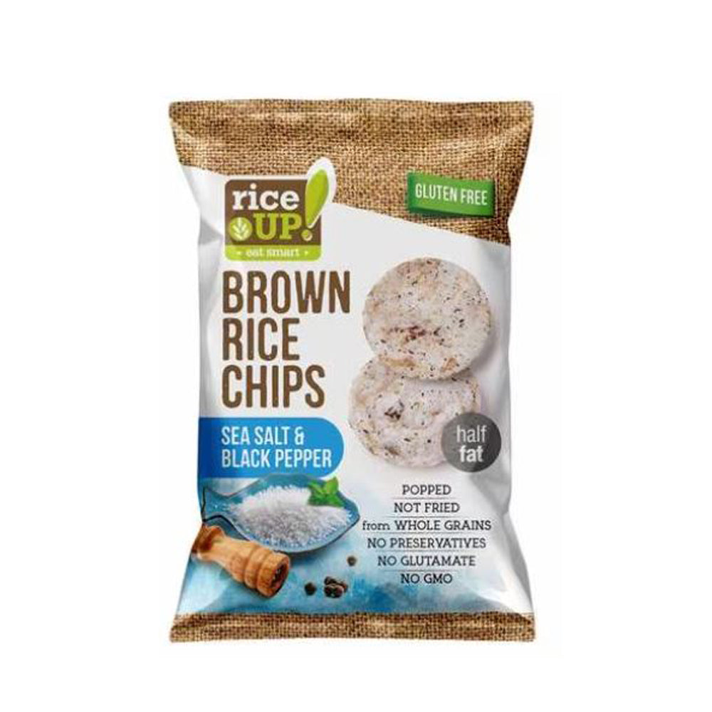 Rice Up - Sea Salt And Black Pepper Rice Chips - 25g