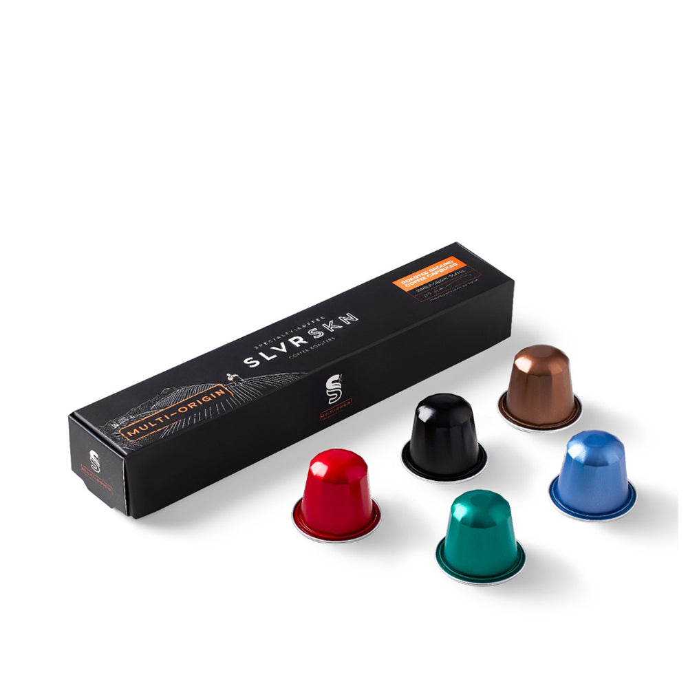 SLVRSKN Specialty Coffee Capsules - Nespresso Compatible - MultiOrigin  - 5 pods