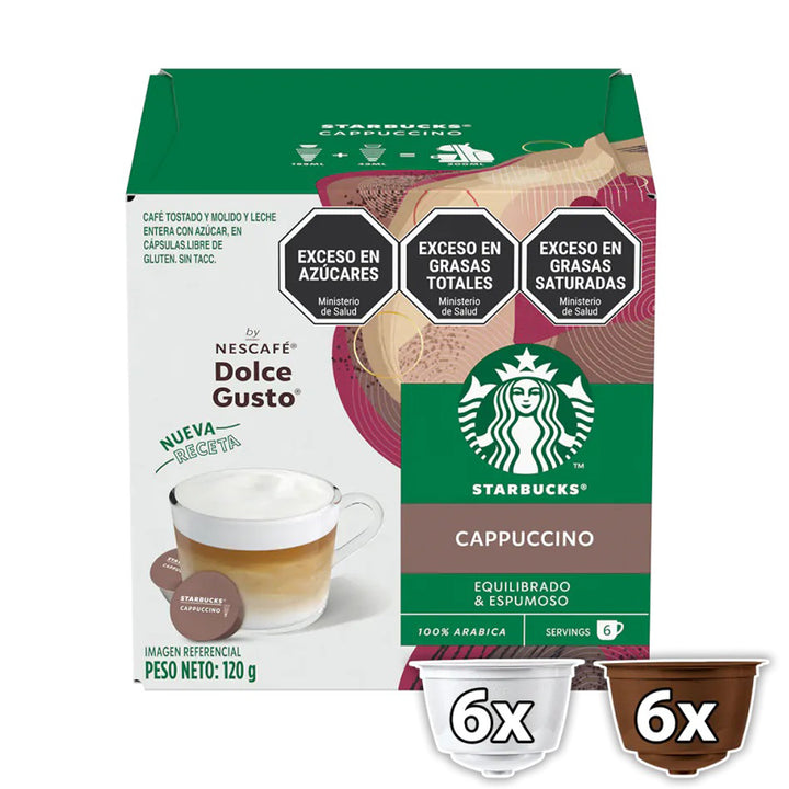 Starbucks Dolce Gusto Compatible Cappuccino Pods - 12 Capsules