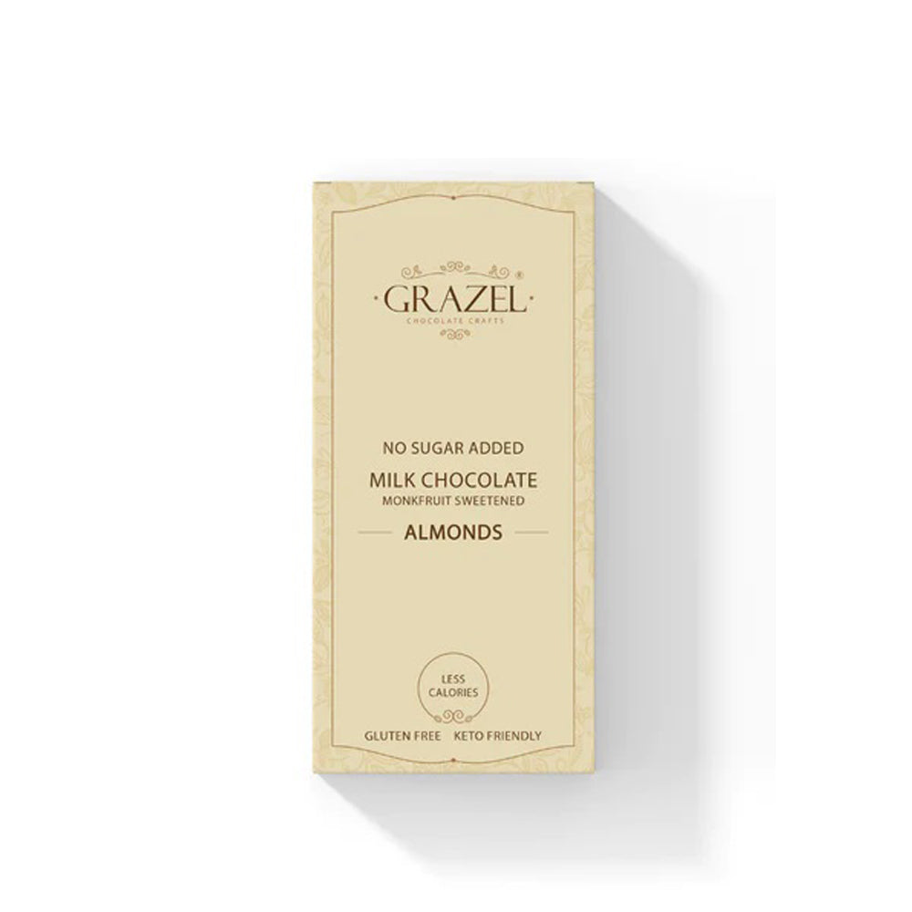 Grazel - Sugar-Free Milk Chocolate - Almonds - 57g