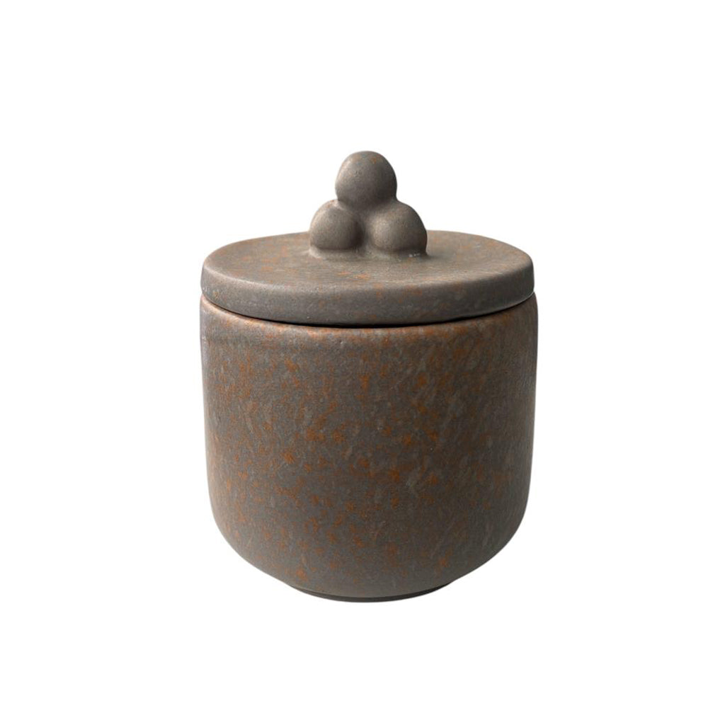 Handmade Pottery Sugar Pot - Light Gray