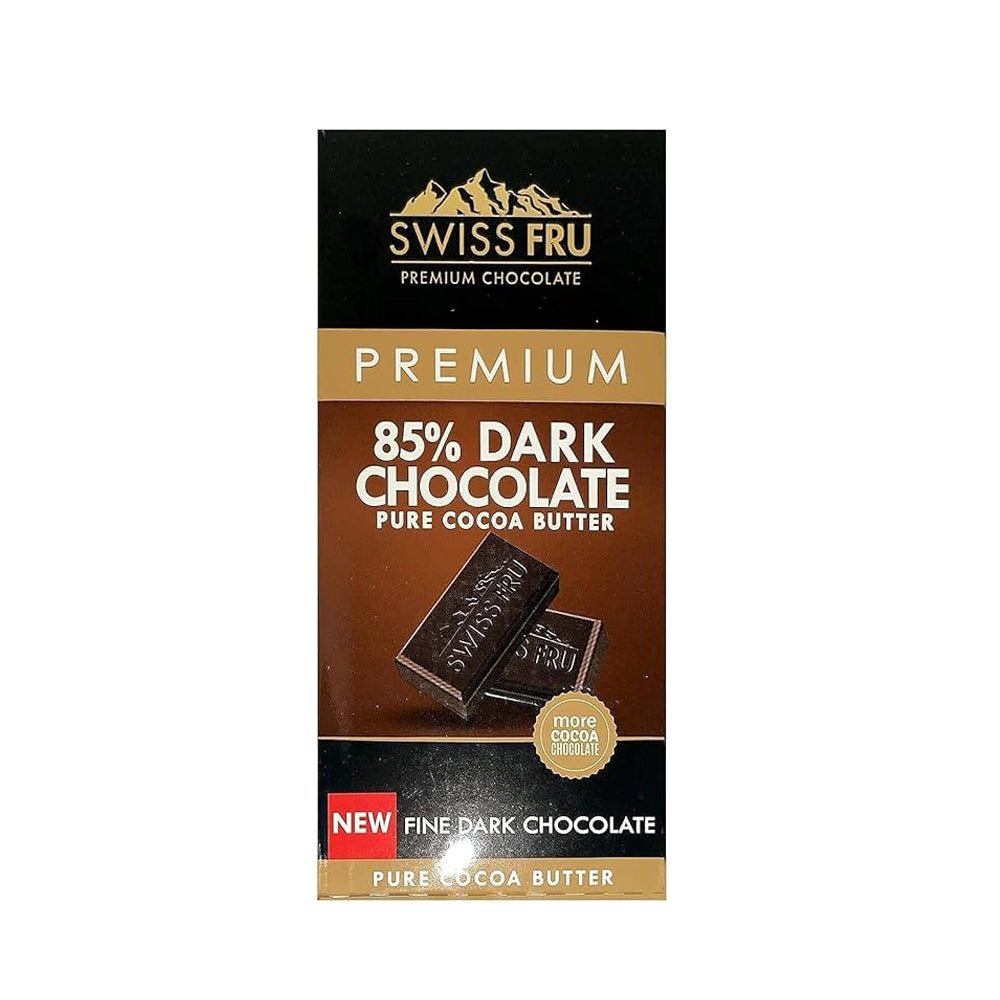 Swiss Fru Premium - 85% Dark Chocolate - 80g