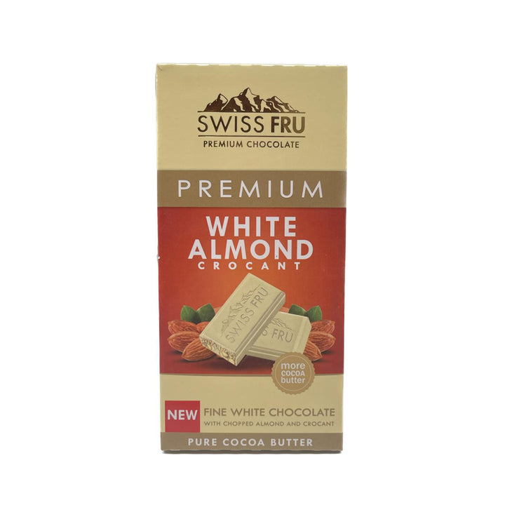 Swiss Fru - White Almond Crocant White Chocolate 80g