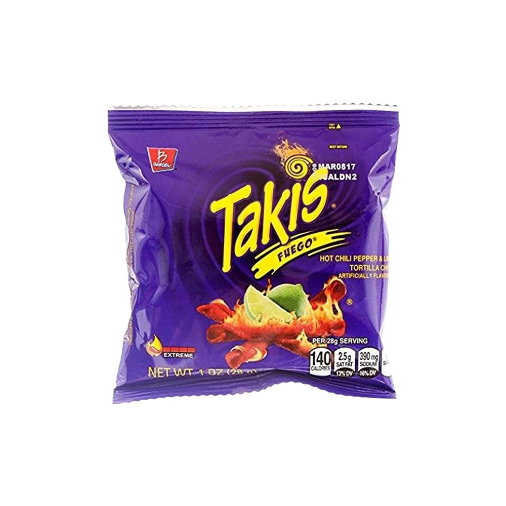 TAKIS Fuego - Hot Chili Pepper Tortilla Chips - 28.4g