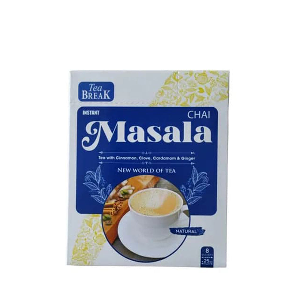 Tea Break - Instant Masala Chai with Cinnamon, Clove, Cardamom - 8 packets