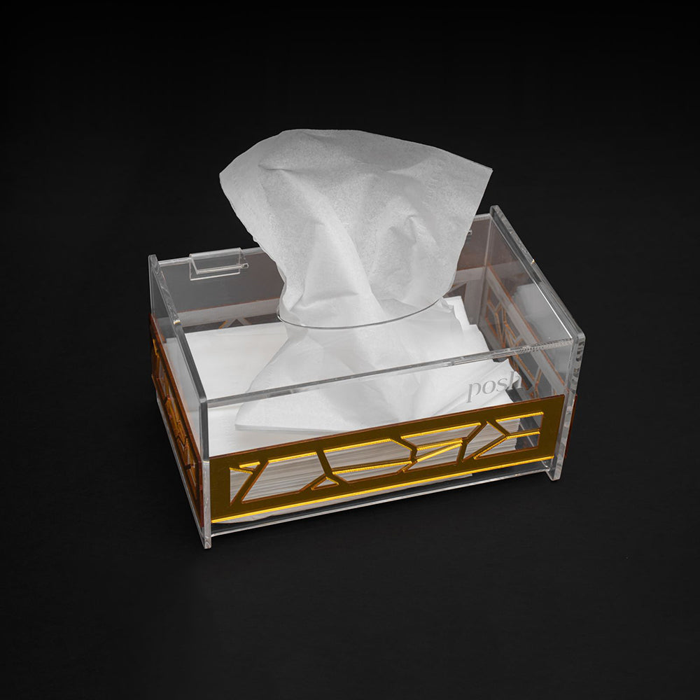 Tissue Box - Gold