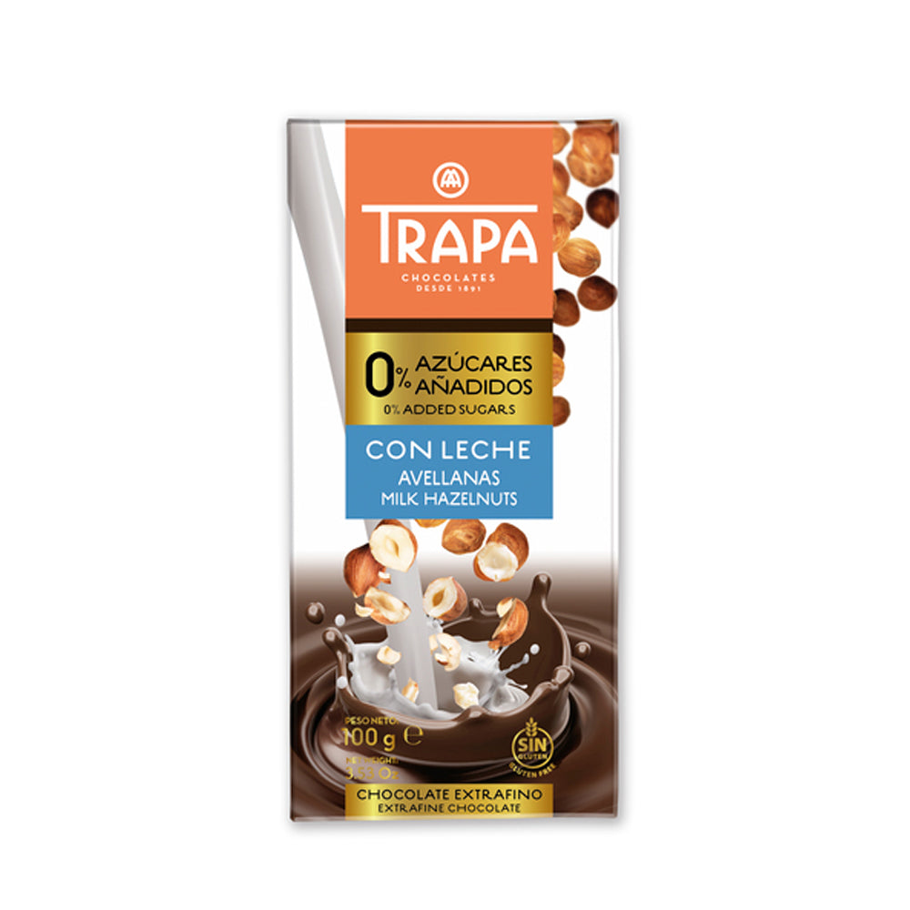 Trapa - Con Leche Avellanas - Milk Hazelnuts - 95g