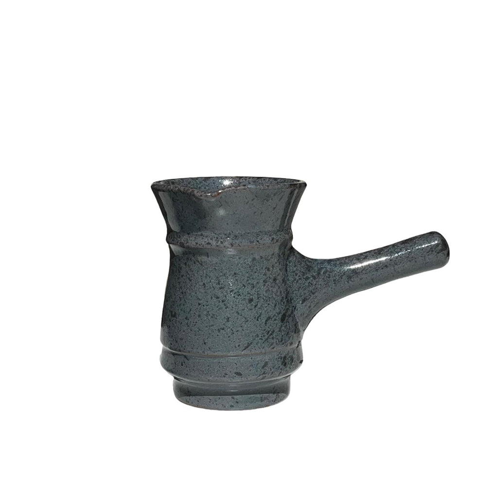 Handmade Pottery Turkish Coffee Pot - Grey - 100ml