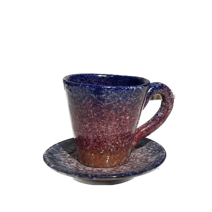 Handmade Pottery Turkish Coffee Cup - Waterfall Pink - 100mL