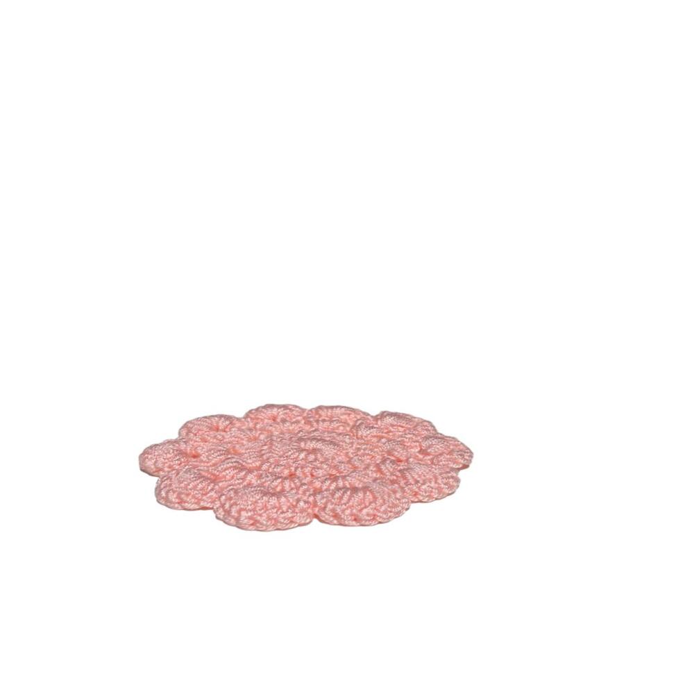 Nana's - Vintage Style Crochet Coasters - Light Pink