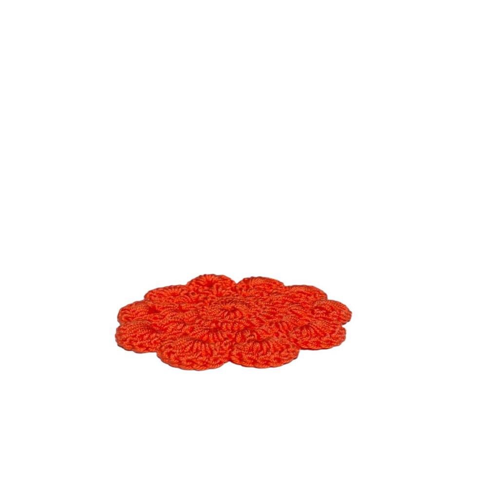 Nana's - Vintage Style Crochet Coasters - Orange