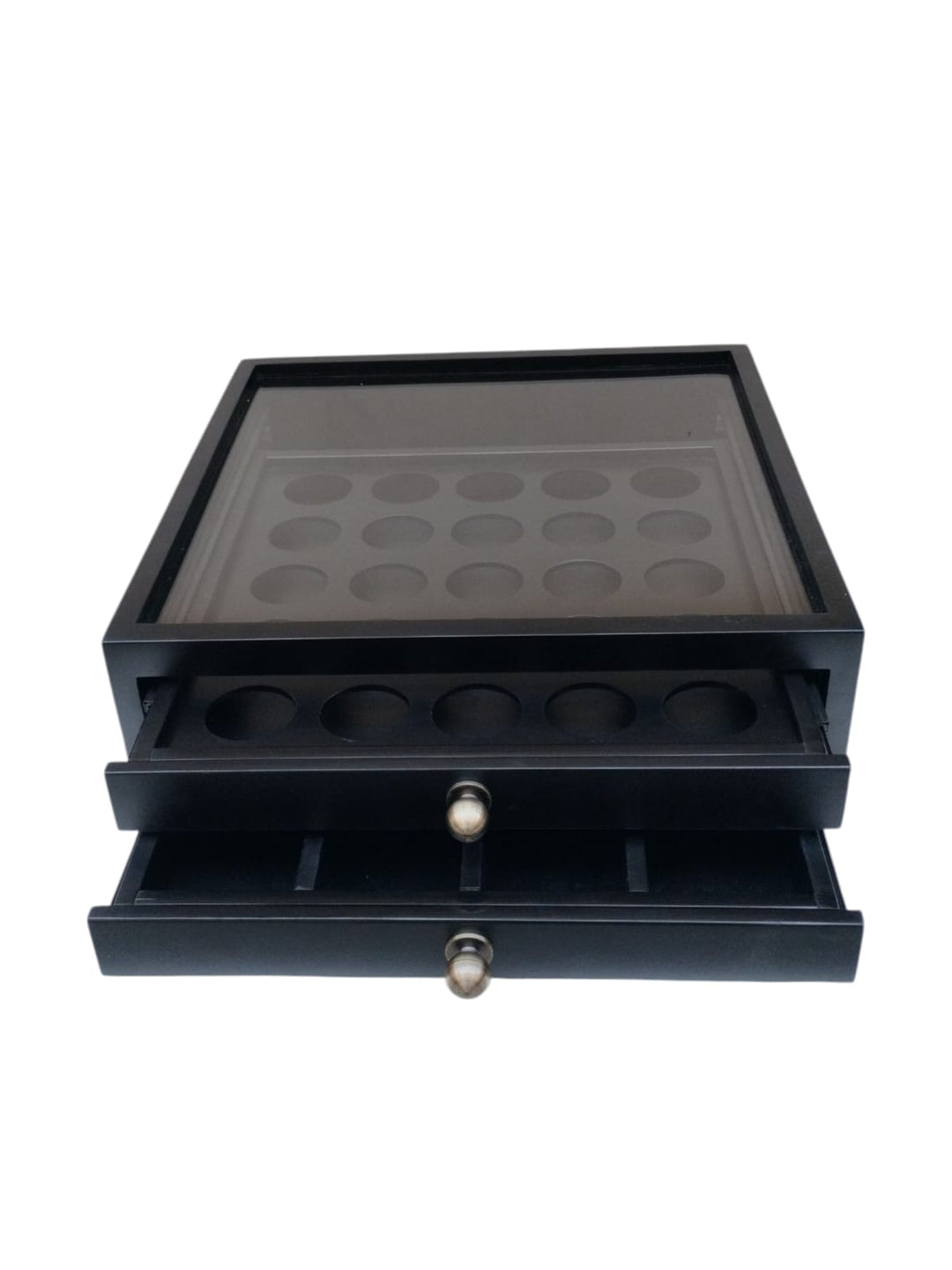 Handmade wooden Capsules Drawer - Dolce Gusto Compatible - 25 Capsules -  Black