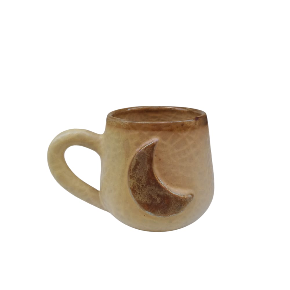 Handmade Pottery Mug - Rustic Glossy - Beige Moon - 350 ml
