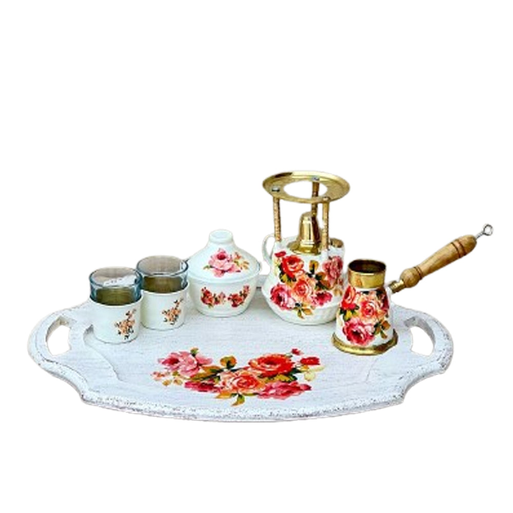 Handmade Coffee Set - decoupage art- 6 pieces