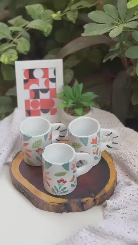 Bundle of 3 : Handmade Pottery Mug - Cottage Blush - 300 ml