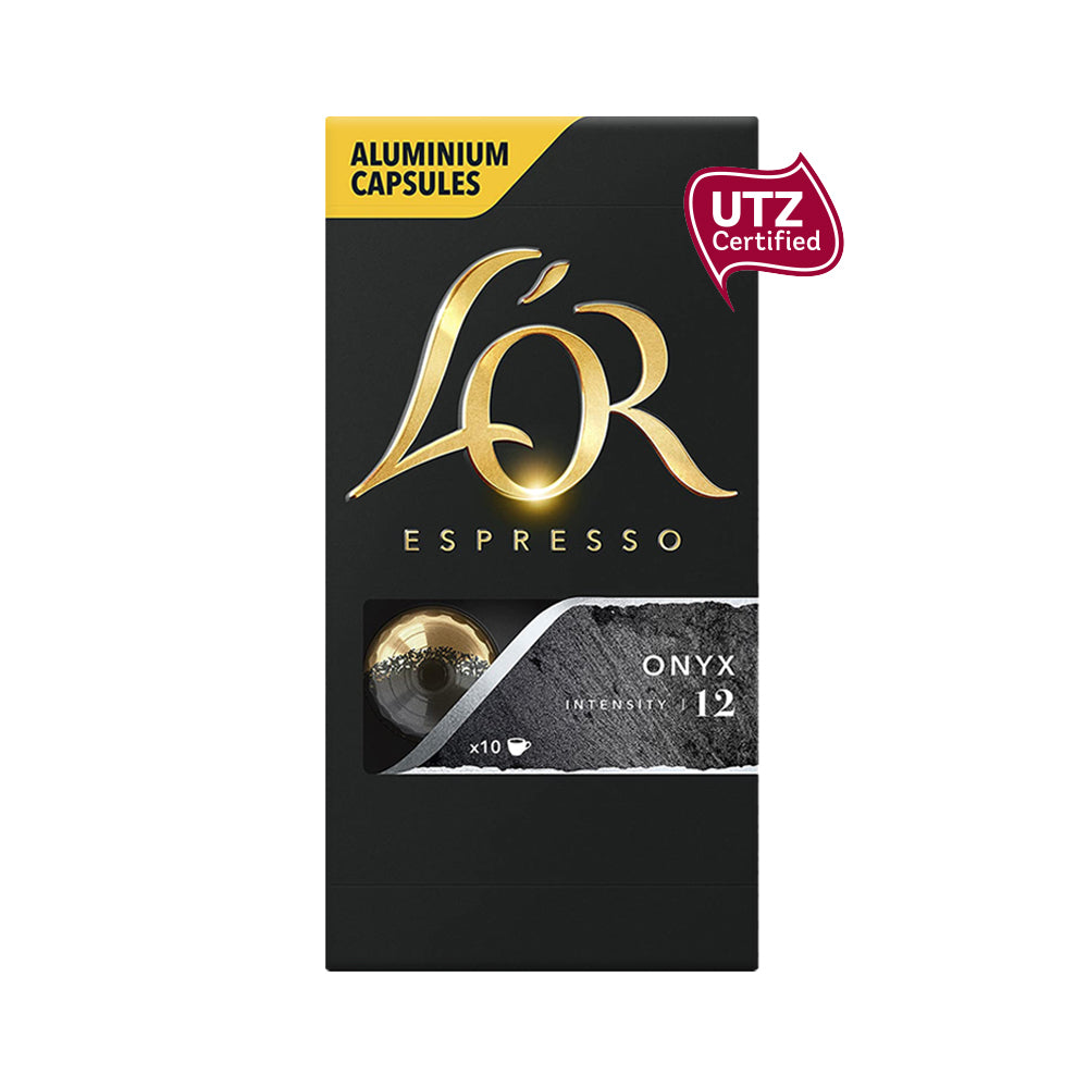 L'OR Nespresso Compatible Espresso 12 Onyx Pods - 10 Capsules
