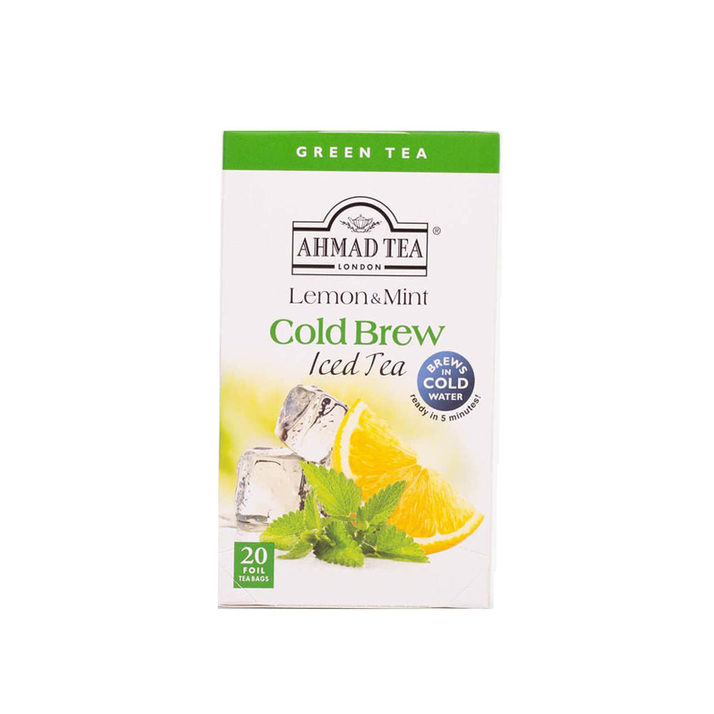 Ahmad Tea - Cold Brew Green Tea - Lemon Mint - 20 Foil