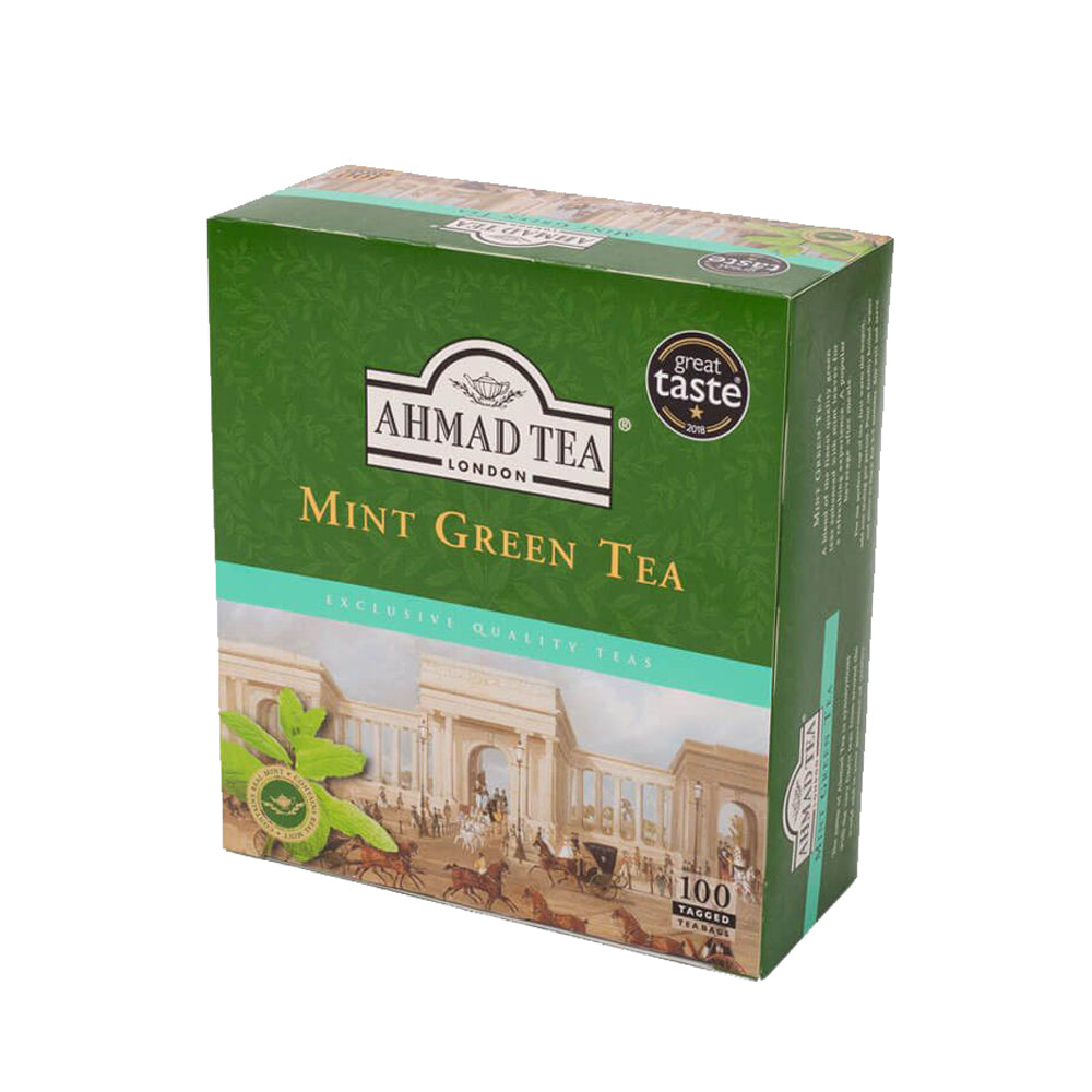 Ahmad Tea - Green - Mint - 100 Tagged Tea Bags