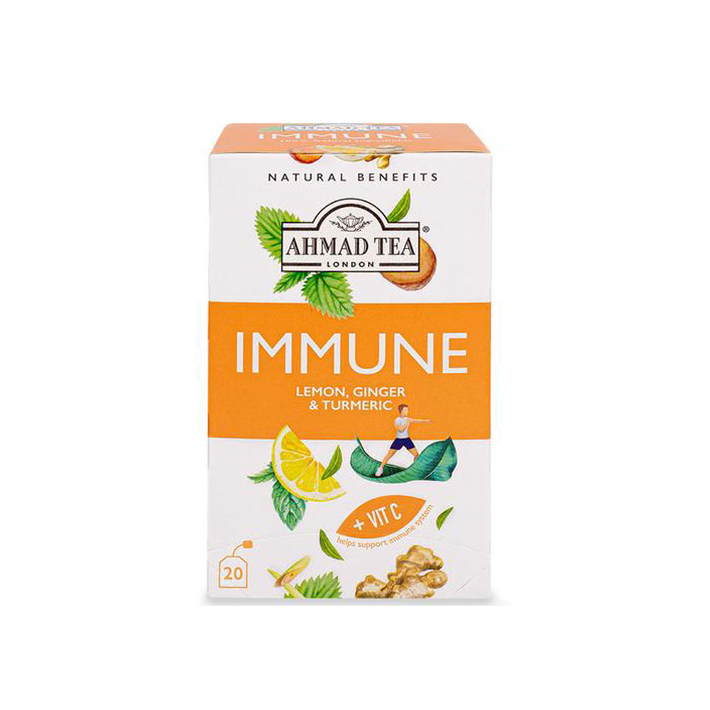 Ahmad Tea - Herbal Infusion - Immune - Lemon, Ginger & Turmeric - 20 tb