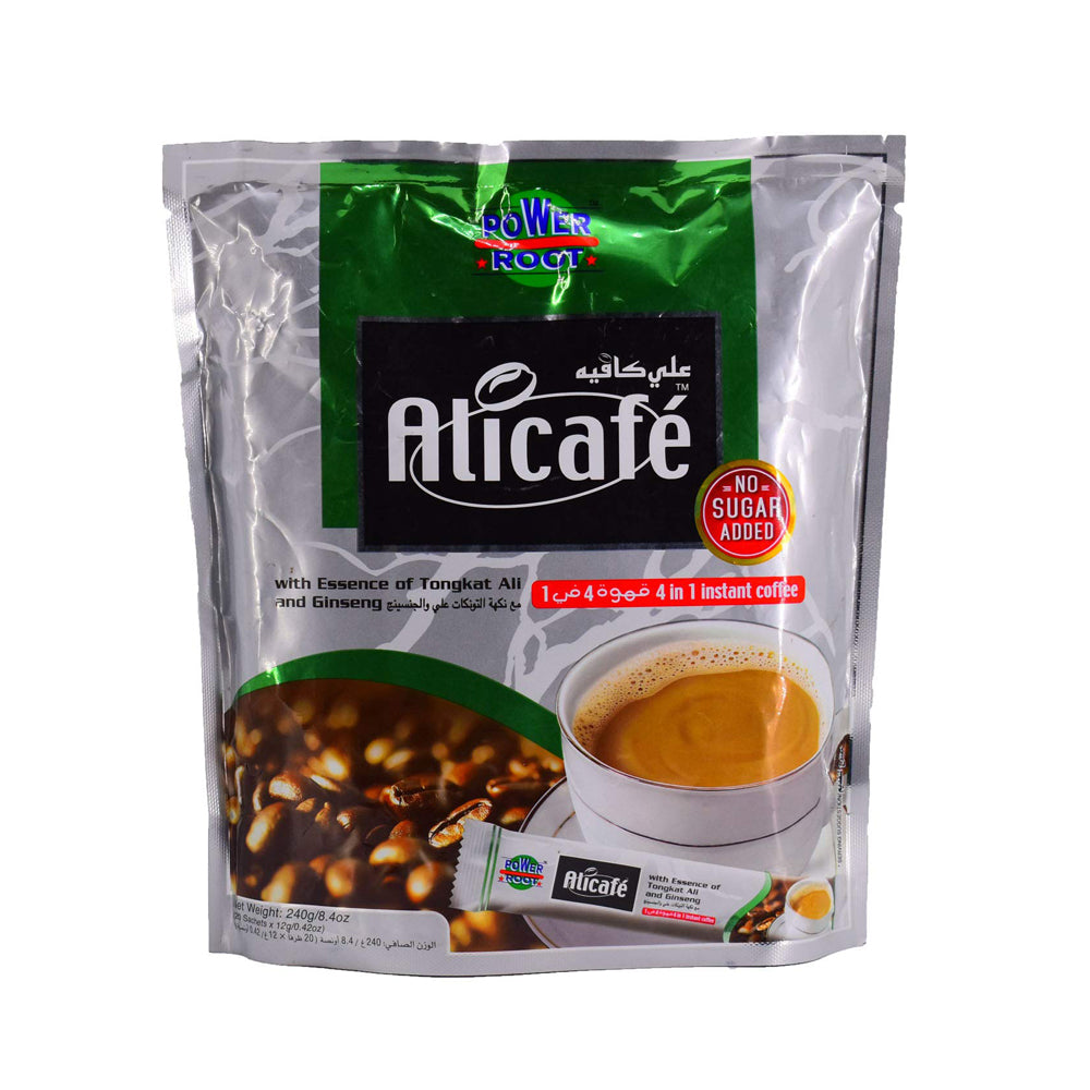 Alicafe - Instant Coffee with Ginseng - 4X1 No Sugar - 20 sachets