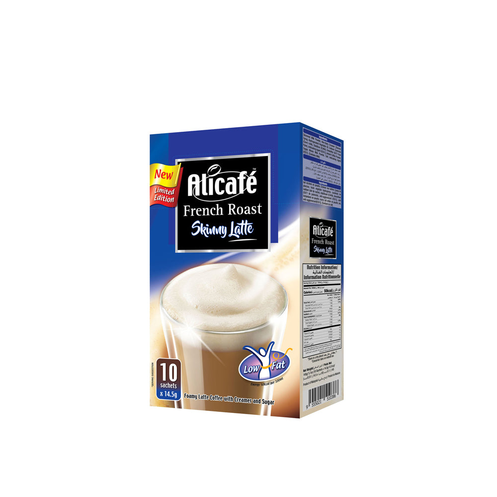 Alicafe - French Roast - Skinny Latte - Low Fat - 10 sachets