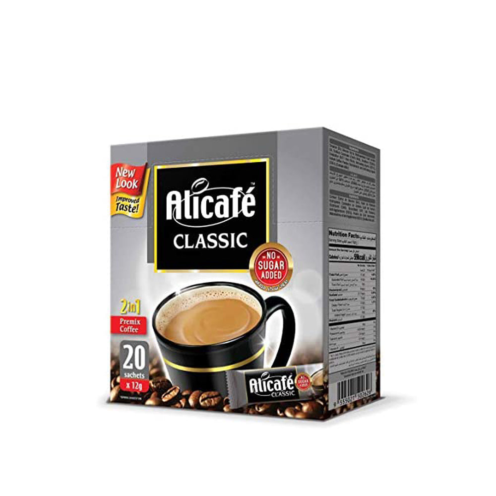Alicafe Classic Instant Coffee - 2 in 1 - Sugar-Free - 20 sachets