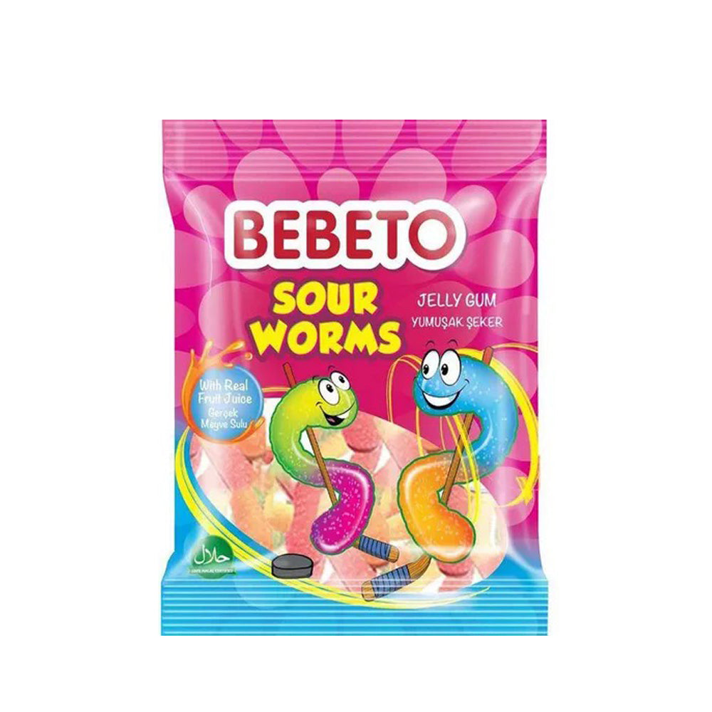 Bebeto - Sour Worms Jellies - 80g