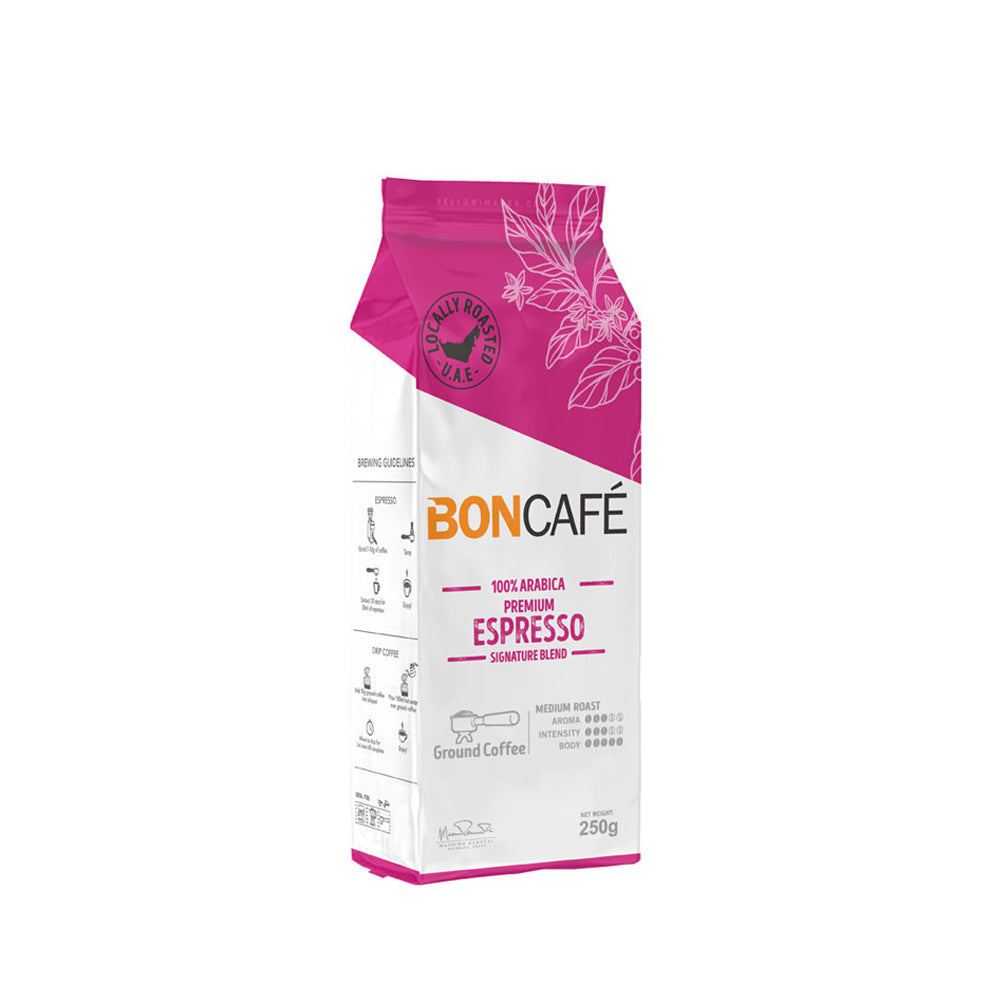 Boncafe - Ground Coffee - 100% Arabica Espresso Signature Blend - 250g
