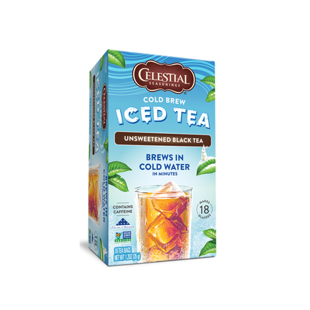 Celestial - Cold Brew Iced Tea - Unsweetened Black Tea - 18 glasses