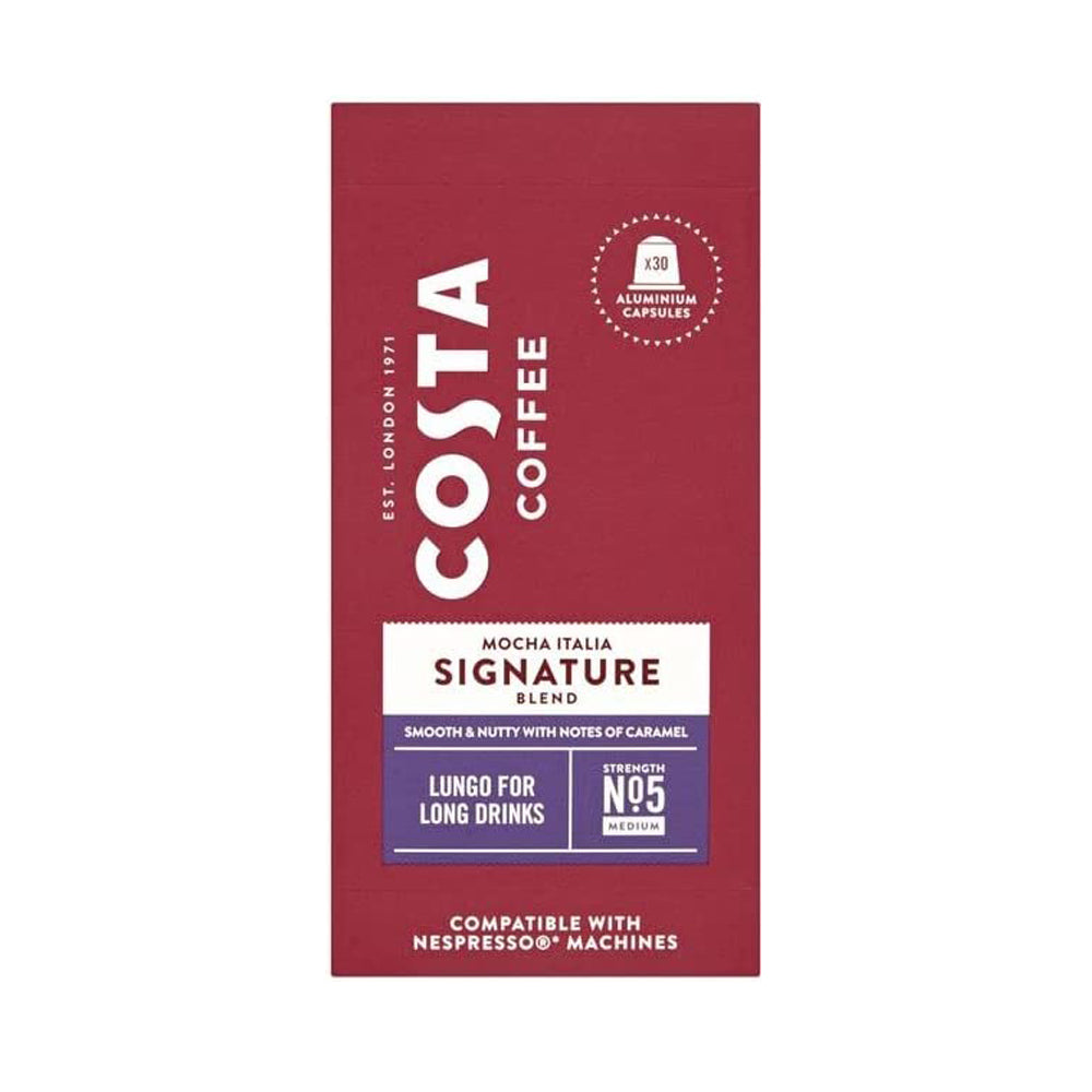 Costa - Nespresso Compatible - Mocha Italia Signature Blend - Lungo - 10 Aluminium Capsules