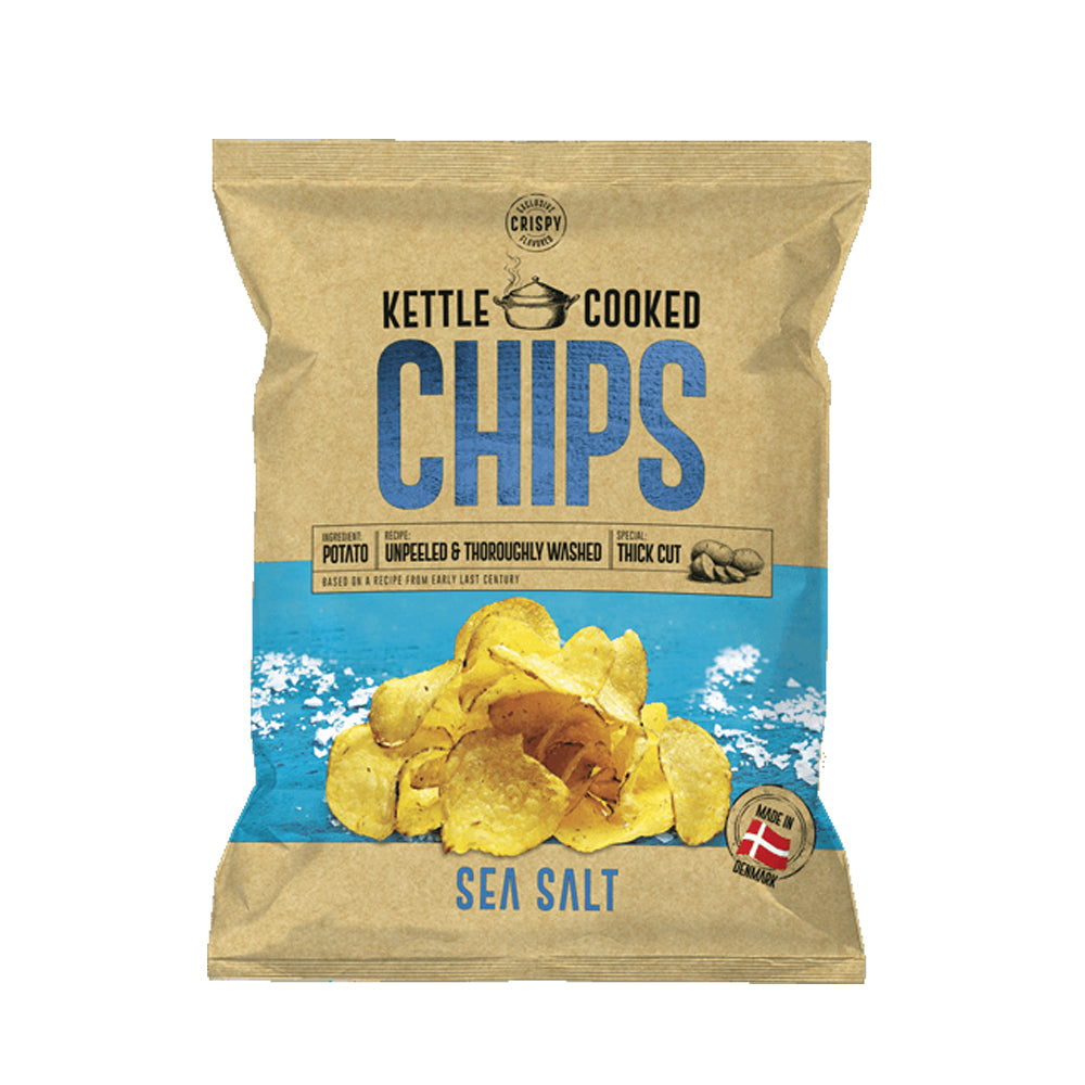 Crispy Kettle Cooked Chips -Sea Salt - 150g