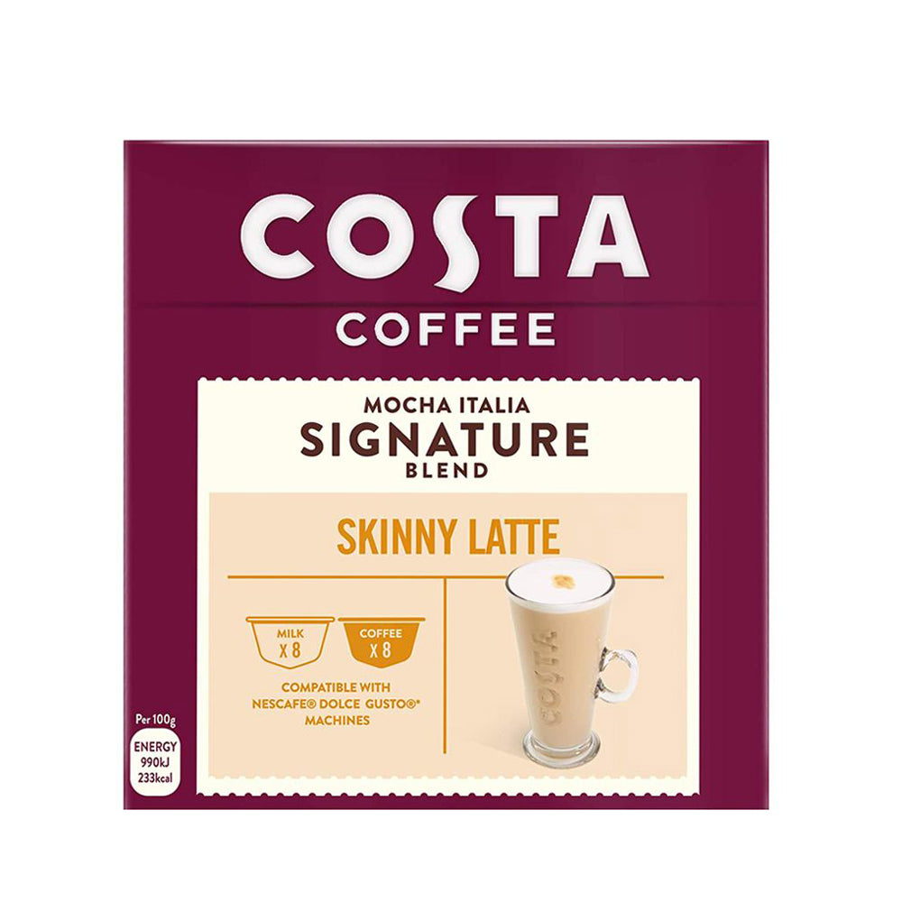 Costa Dolce Gusto Compatible - Skinny Latte Pods - 16 Capsules
