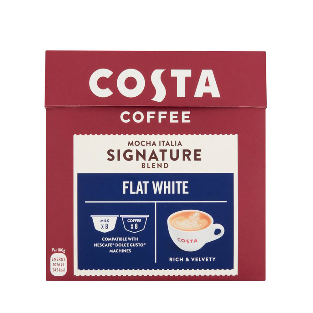 Costa Dolce Gusto Compatible - Mocha Italia Signature Flat White - 16 Capsules