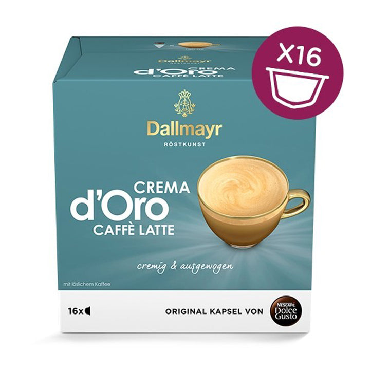 Dallmayr Crema d'Oro Caffe Latte Dolce Gusto Compatible pods - 16 capsules