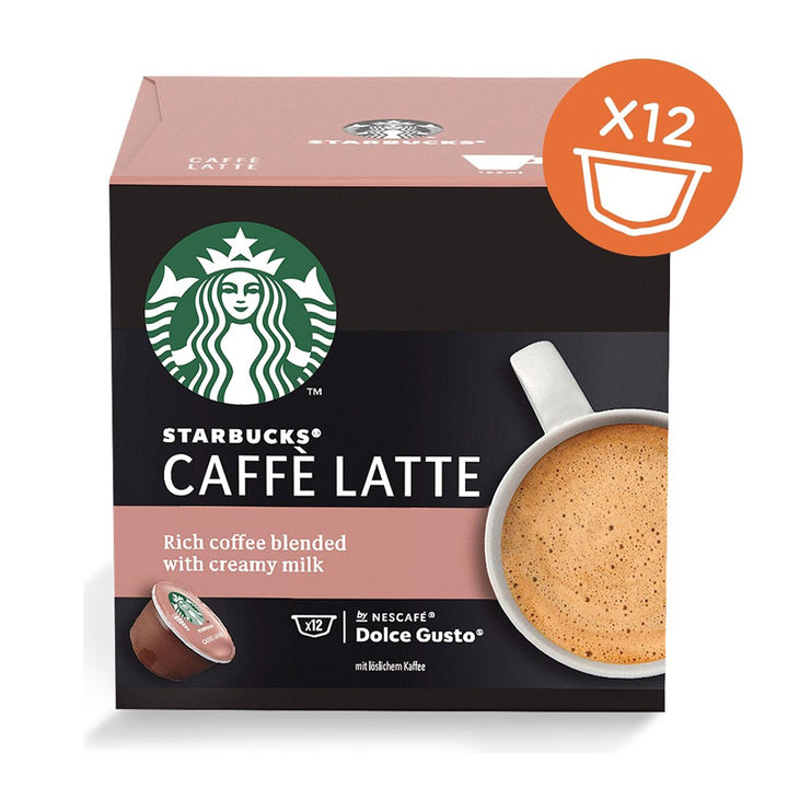 Starbucks Dolce Gusto Compatible Caffe Latte - 12 capsules