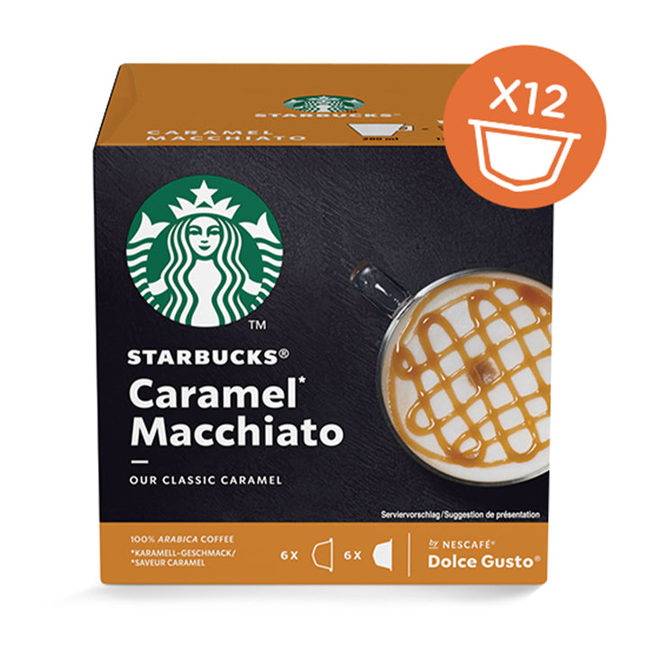 Starbucks Dolce Gusto Compatible Latte Macchiato Caramel Pods - 12 Capsules