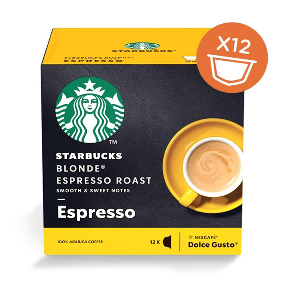 Starbucks Dolce Gusto Compatible Espresso Blonde Roast Pods - 12 Capsules