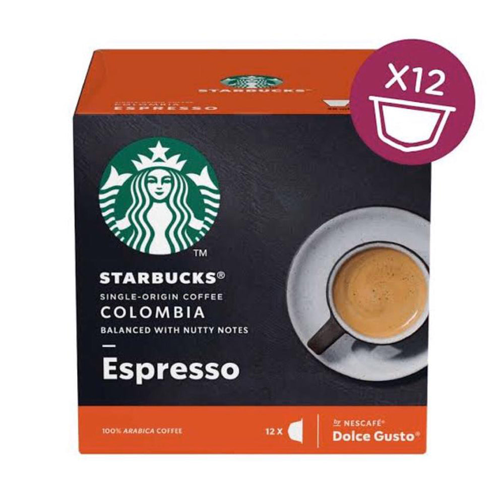 Starbucks Dolce Gusto Compatible Espresso Colombia Pods - 12 Capsules