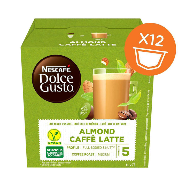 Nescafe Dolce Gusto - Vegan- Almond Caffe Latte - 12 capsules