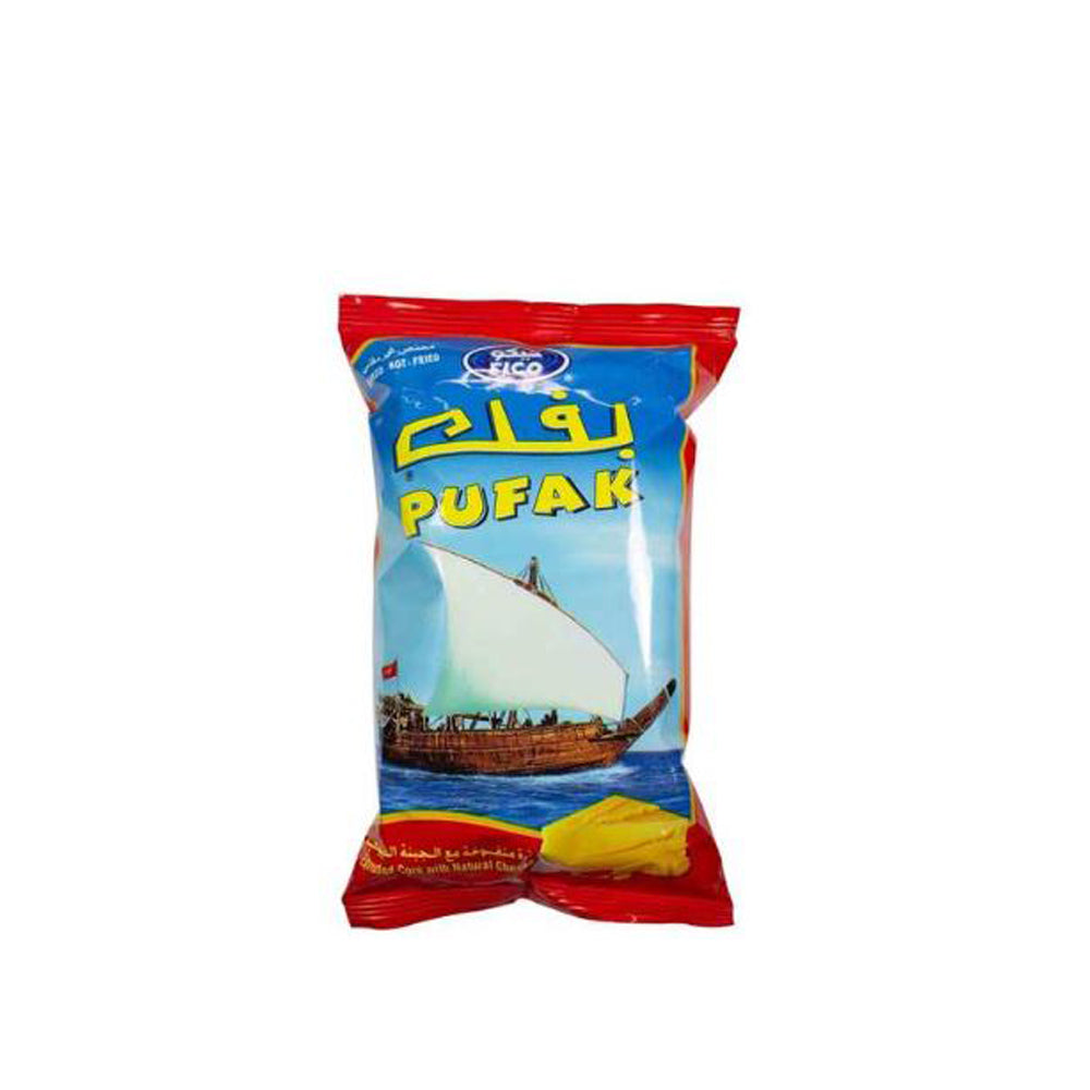 Fico - Pufak Chips - Extruded Corn with Natural Cheese - 28g