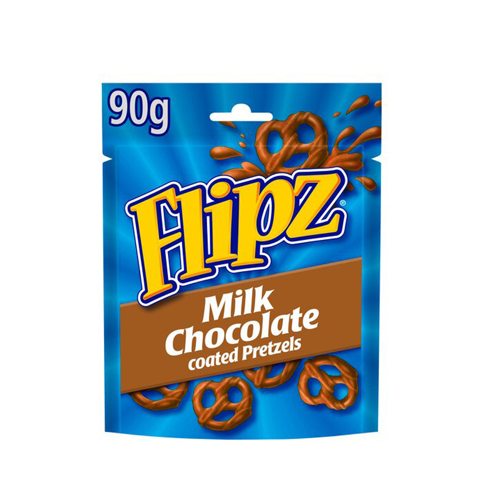 Flipz - Milk Chocolate Flavour Coated Pretzels - 90g