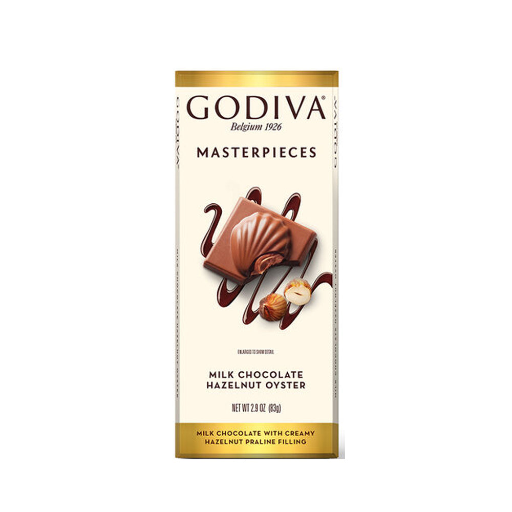 Godiva Masterpieces - Milk Chocolate Hazelnut Oyster - 83g