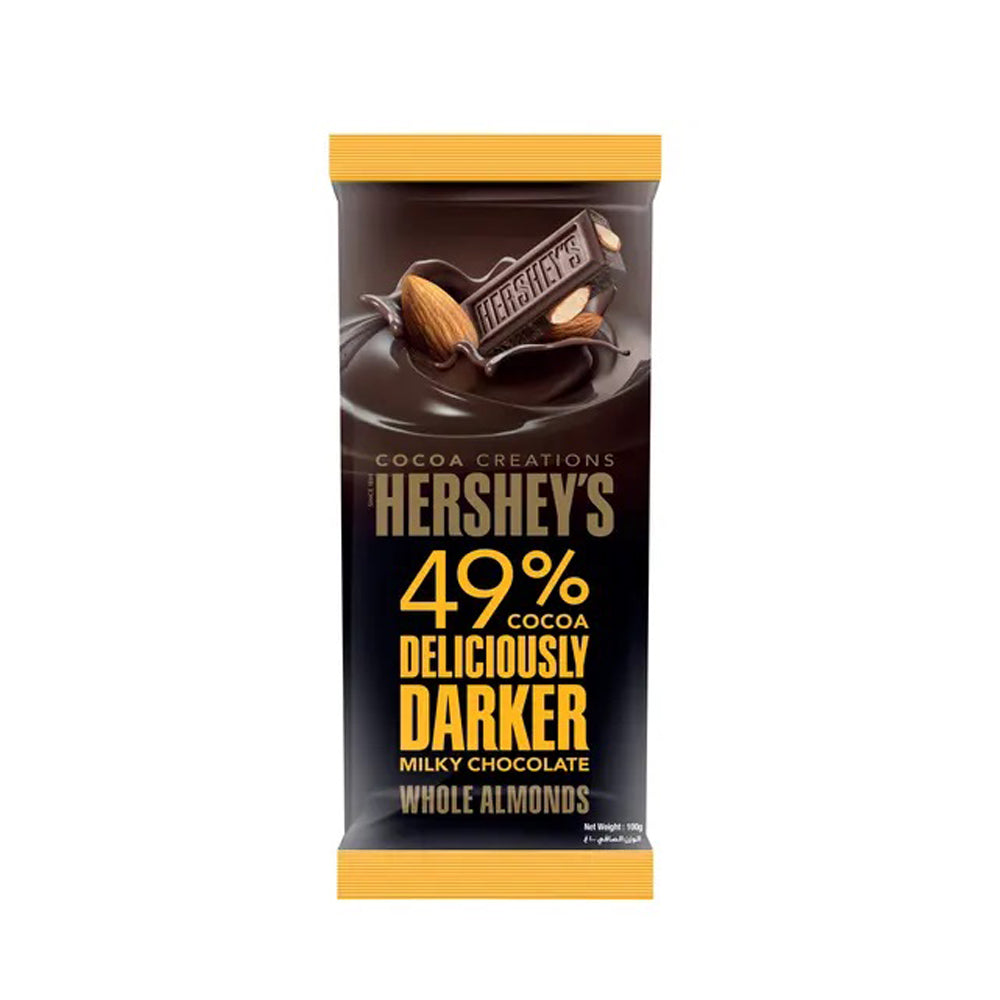 Hershey's - Cocoa Creations - 49% Cocoa - Deliciously Darker - Whole Almonds - 100g