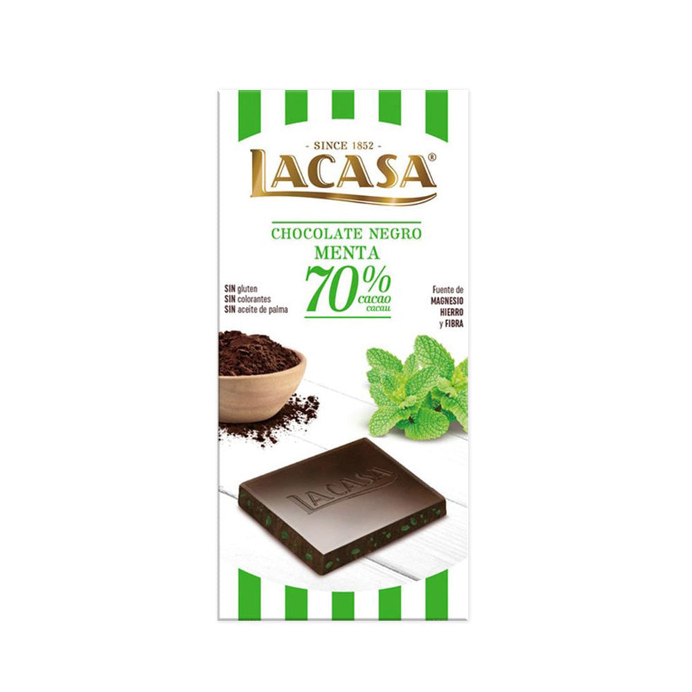 LACASA - 70% Cocoa - Mint Dark Chocolate - 100g