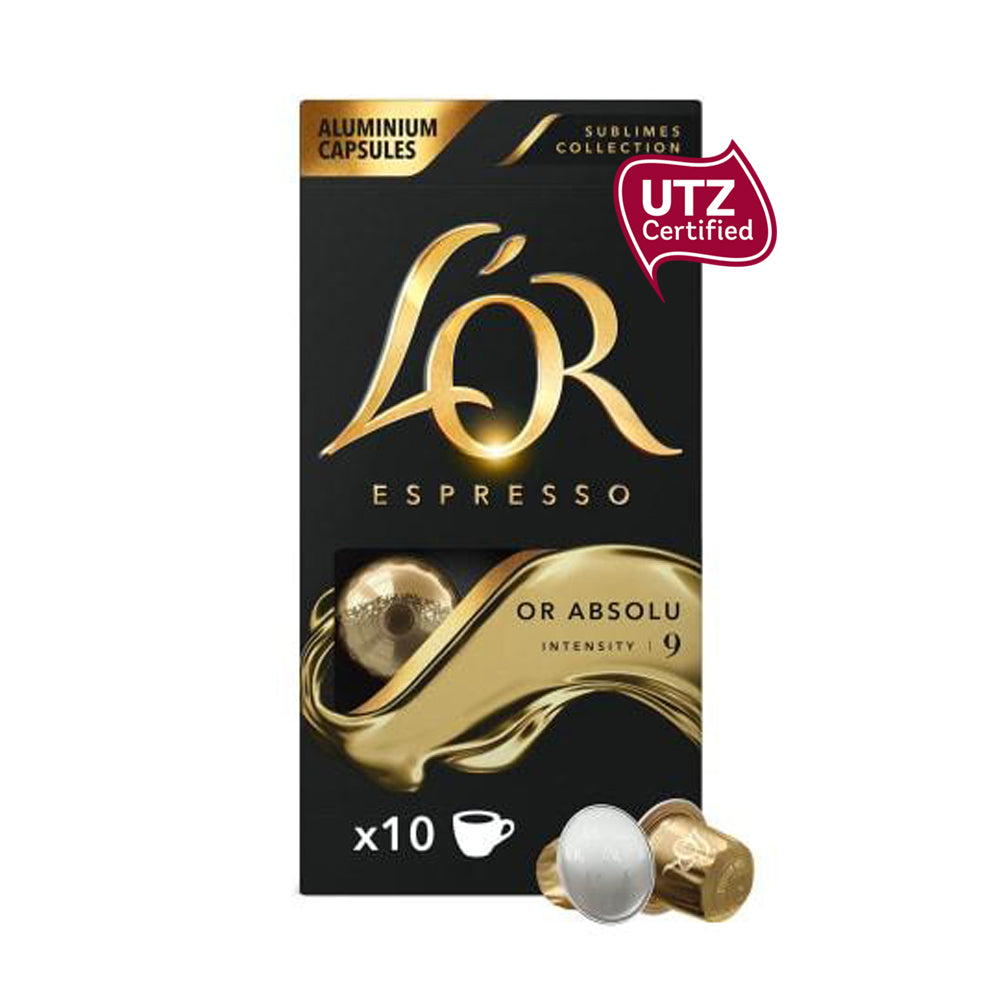 L'OR Nespresso Compatible Espresso 9 OR Absolu Pods - 10 Capsules