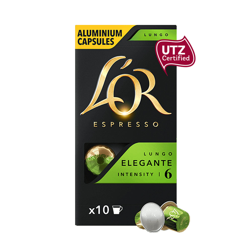 L'OR Nespresso Compatible Pods - Elegante Lungo 6 - 10 Capsules